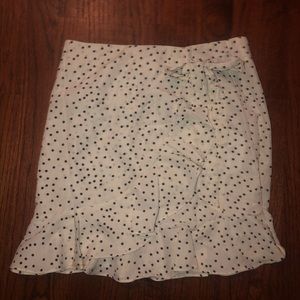 Black and White Polka dot Wrap Skirt